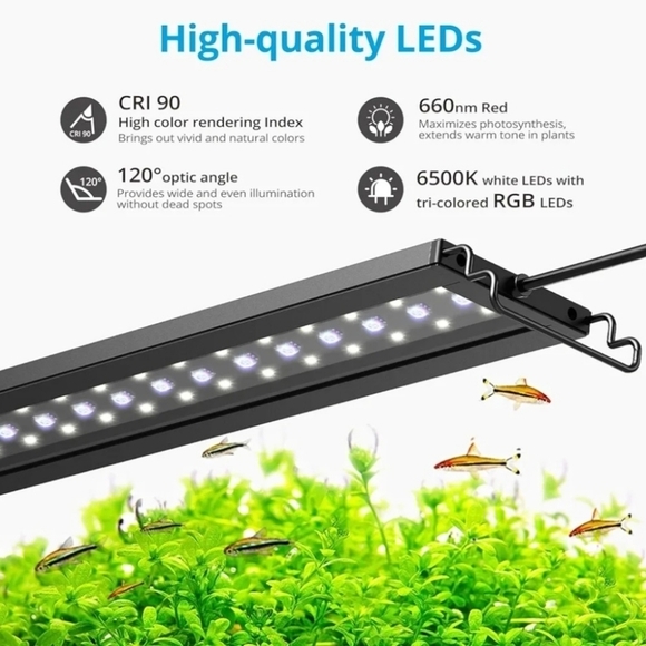 NICREW Aquarium Light for Plants Fish 18-24 Inches, 13W Full Spectrum Tank Light - Picture 8 of 9